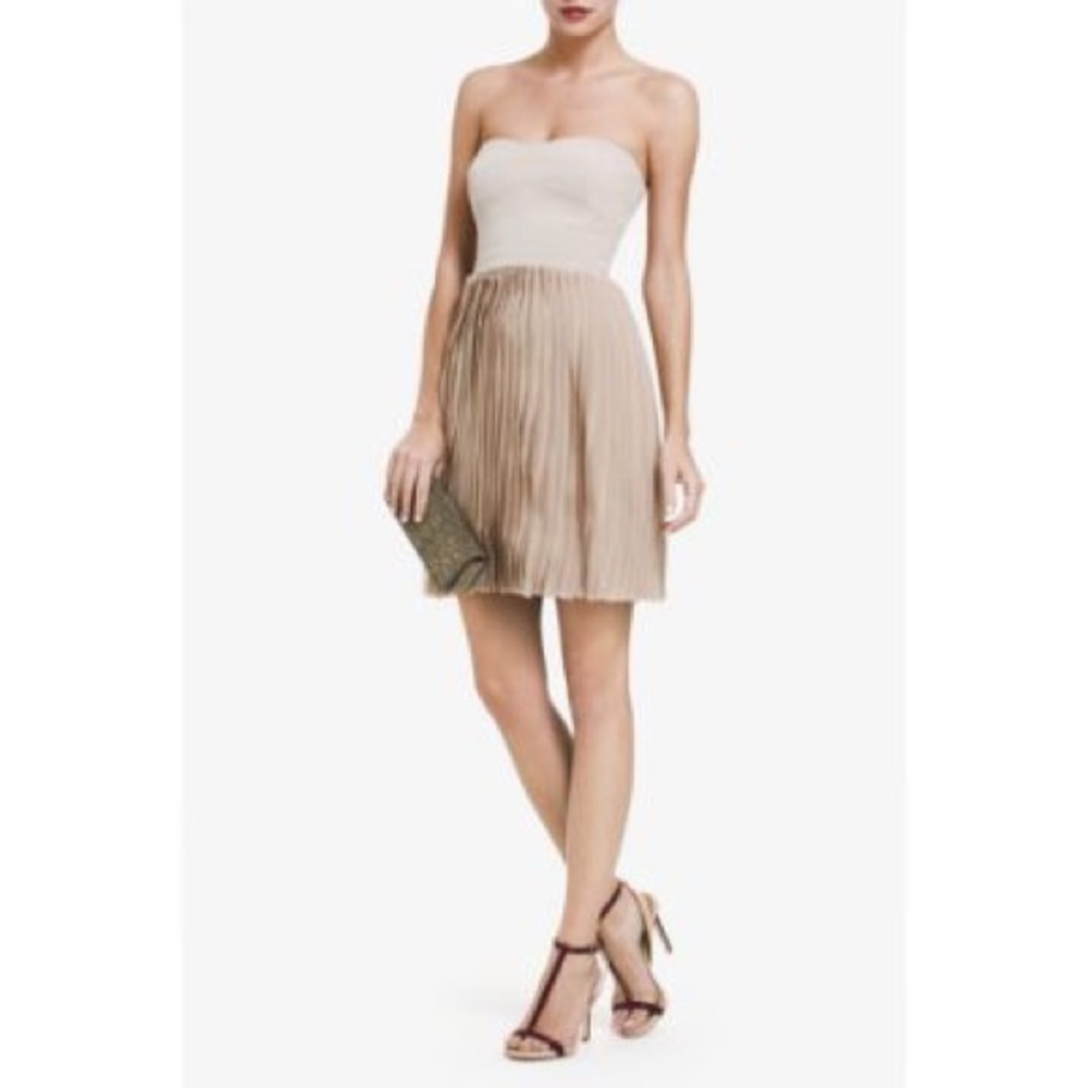 BCBG MaxAzria “Angel” Pleated Skirt Dress